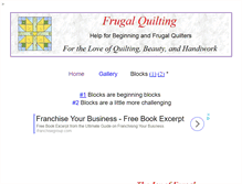 Tablet Screenshot of frugalquilting.com